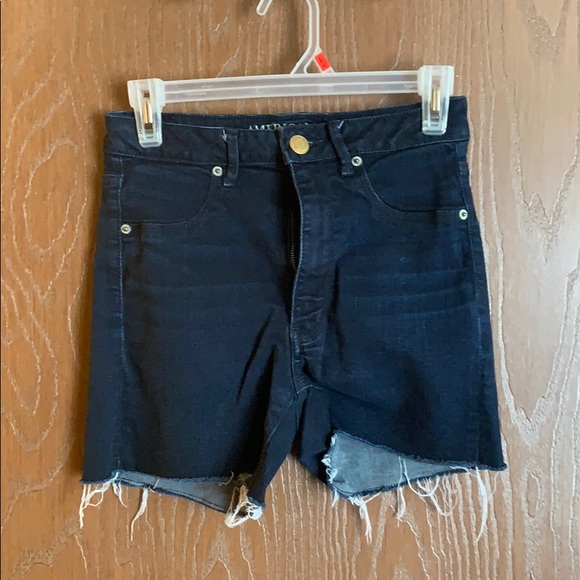 American Eagle Outfitters Shorts High Rise Dark Jean Shorts